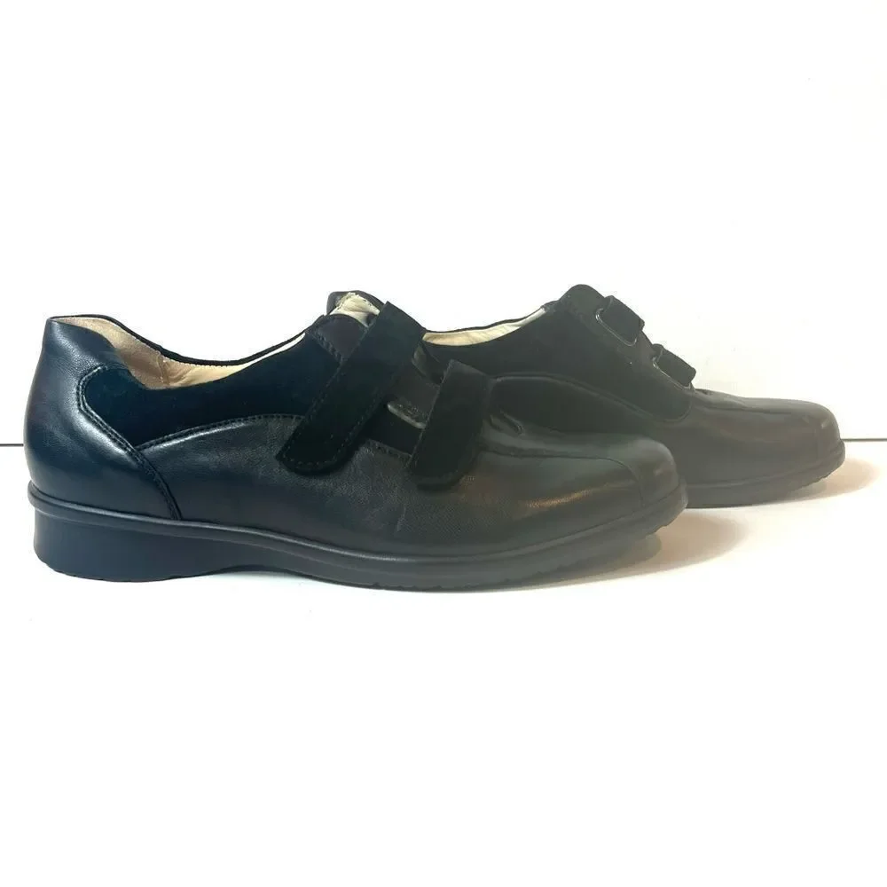 Fidelio Fenja F Magic Stretch Women’s Black Leather Orthotic Shoes UK 6.5 US 8.5